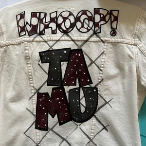 Hand painted A and M jean jacket